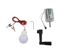 EffiFish Permanent Magnet Generator Kit,DIY Wind Turbine Model,Hand Crank Electricity Generator,12V DC Motor For Education,Small Scale Power Generation(Set 2)