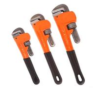 EffiFish Pipe Wrench, Heavy-Duty Straight Wrench For Plumbing And HVAC, Quick-Adjust Knurled Nut, Soft-Grip PVC Coated Handle, 45# Carbon Steel Build 8-14 Inch (14in)