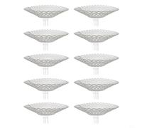 EffiFish Plant Strawberry Support Stand Garden Plants Rack For Strawberries Tomatoes Peppers Space Saving Growing Tray With 3 Sturdy Feet(white S 10pcs)
