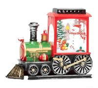 EffiFish Plastic Resin Battery Operated LED Night Light Vintage Christmas Train Design with Warm Glow for Holiday and Evening Lighting (A)