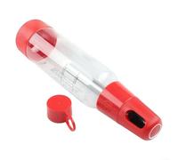 EffiFish Portable Carbonated Drink Maker, 1000ml Plastic Bottle for Soda Sparkling Water and Juice with Dual Lid Design and One Button Operation(Red)
