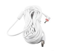 EffiFish Power Supply Cable, For Ring Spotlight Cam Plus Pro Battery With Weatherproof Magnetic Connector Indoor Outdoor Use 7.6M/10M White(10 m)