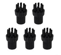 EffiFish Premium Nylon Brush Head Replacement Parts for Steam Mop Cleaner Round Cleaning Brush Attachments 4x3cm(5pcs)
