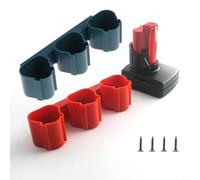 EffiFish Professional Battery Dock Mount Storage Rack,Wall Mounted Holder Station For Bosch 10.8V 12V Power Tool Batteries(Red)