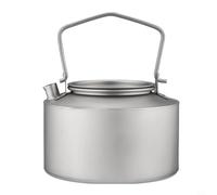 EffiFish Pure Titanium Kettle Camping Kettle Tea Kettle 980Ml With Foldable Handle Ultralight Coffee Pot Tea Pot For Outdoor Hiking Backpacking(Frosted style)