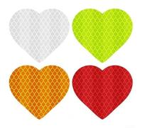EffiFish Reflective strips for cars with enhanced night visibility to improve driver reaction and help prevent rear end and side collisions on the road (red)