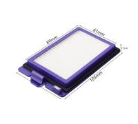 EffiFish Replacement Washable Vacuum Filter Reusable Dust Collection Filter For RoboVac X8 For Hybrid Series Home Cleaning 6 Pack (2 PACK)