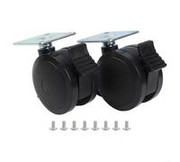 EffiFish Replacement Wheel Set For For Weber For Spirit 200 300 Grills 2013 Onward 2.9 Inch Black Casters With Screws Easy Install Mobility(69828)