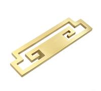 EffiFish Retro Brass Cabinet Door Pulls, Chinese Style Drawer Handles Furniture Hardware Wardrobe Square Gold Pull Knobs 120mm