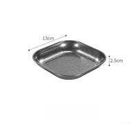 EffiFish Retro Gray Snowflake Square Plate 18cm Retro Gray Snowflake(13cm) | 304 steel, rust resistant, long-lasting durability, for ideal for hot or cold foods