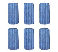 EffiFish Reusable Microfibre Mop Pads Compatible For Swiffer For WetJet Hardwood and Floor Spray Mop, Washable Cleaning Refills for Tile, Stone and Wood Floors, 3/6 Pack Blue(6 PACK)