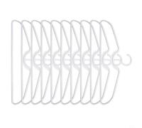 EffiFish Slim Profile Plastic Clothes Hangers With Short Neck Design Non-Slip Space Saving For Closet Wardrobe Storage Organizer 10 Pack(10pcs)
