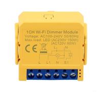 EffiFish Smart WiFi Dimmer Light Switch Module ，Single Gang Double Gang For Tuya APP Voice Control Remote Control Timer Function(Wifi 1Gang)