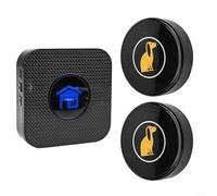 EffiFish Smart Wireless Dog Door Bell ，with Touch Sensitive Button， Adjustable Volume， For Puppy Potty Training And Outdoor Signaling, Black(1 Receiver+ 1 Button)