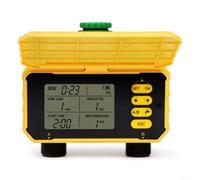 EffiFish Solar Irrigation Timer, Smart Auto Garden Watering System, Rain Sensor & Screen Lock, 4 Custom Schedules, Outdoor Sprinkler Controller(2 Outlets)