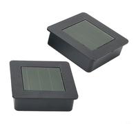 EffiFish Solar Light Top Panel Replacement Square LED Lamp Cover With Rechargeable Battery Warm White Lights For Garden Path Lighting(2pcs)