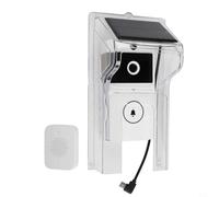 EffiFish Solar Powered WiFi Video Doorbell,With Waterproof Cover Two Way Audio Intercom For Night Vision Camera Home Security Monitor System(A)