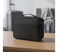 EffiFish Spacious Tech Pouch 24.5x18x10cm Double Compartment Storage(Black) | for premium Oxford polyester, water-resistant exterior, wear-proof lining, for durable zipper, black grey options