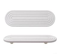 EffiFish Square Diatomite Bath Mat 30x10cm Non-Slip White(White)