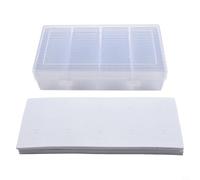 EffiFish Square Plastic Coin Storage Box Collection Organizer Case with Adjustable Foam Liner Compartments for Multiple Size Coins Display Container(White)