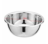 EffiFish Stainless Steel Rice Sieve Bowl, Non-Magnetic Thickened Strainer For Washing Rice Draining Vegetables, Kitchen Colander 20Cm(28cm)