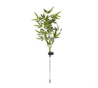 EffiFish Stainless Steel Solar Lamp with Lifelike Leaf Details | Solar powered auto on/off, warm firefly glow, design, fits gardens patios pathways