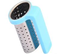 EffiFish Stainless Steel Tea Infuser with Fine Mesh Filter and PP Handle for Loose Leaf Herbal Brewing in Office or Home Pink Blue Yellow(Blue)