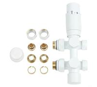 EffiFish Thermostatic Radiator Head 7 Levels 0-28C Control(White) | Solid brass build, G1/2 thread, white finish, fits standard pipes, long lasting durability