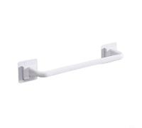 EffiFish Towel Bar Wall Mounted Towel Holder Rail Rack ABS PP Material Anti Rust Scratch Resistant For Kitchen Bathroom(White S)