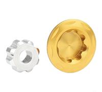EffiFish Ultralight CNC Aluminum Alloy Bicycle Crank Dust Cover, Anodized M6 Hex Cap for Secure Fit, Multiple Colors Available(Golden)