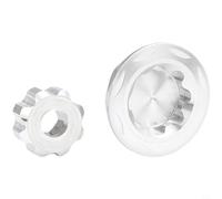 EffiFish Ultralight CNC Aluminum Alloy Bicycle Crank Dust Cover, Anodized M6 Hex Cap for Secure Fit, Multiple Colors Available(Silver)