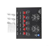 EffiFish V8 External Sound Card For PC And Mobile, Compact Broadcast Equipment Set With Audio Cables For Live Streaming And Gaming