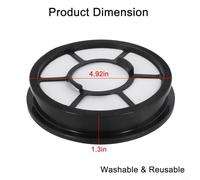 EffiFish Vacuum Cleaner Replacement Filter Compatible For Beldray BEL0648N Turbo Swivel Series Washable Reusable Filter Parts Black White