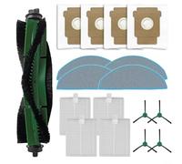 EffiFish Vacuum Cleaner Roller Brush Kit,Main Side Brush Mop Cloth Filter Dust Bag Replacement Kit For Roomba 105 Robot For Combo Series(A)