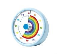 EffiFish Visual Learning Timer,60 Minutes Countdown Clock For Rainbow Design Silent Mode For Kids Children Classroom Office Home Kitchen Timers(blue)