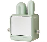 EffiFish Wall Mounted Soap Holder with Laundry and Shoe Brush, Foldable 3-in-1 Bathroom Organizer with Drainage Tray, PP+PET Storage Rack for Bathroom(Green)
