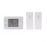 EffiFish Wireless Digital Indoor Outdoor Thermometer,With 2 Remote Sensors Temperature Monitor For Refrigerator Freezer Wine Cellar RV 100M Range
