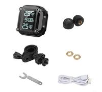 EffiFish Wireless External Tire Pressure Monitor Digital Display 0-8 Bar Precise Sensor for Motorcycle Electric Vehicle Black