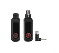 EffiFish Wireless Microphone System 2.4GHz XLR Transmitter Receiver Rechargeable 800mAh for Mixer Stage Performance Black(One)