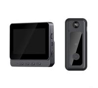 EffiFish Wireless Video Doorbell Intercom System, 4 Inch IPS Screen 170 Degree Wide Angle For Night Vision Two-Way Audio Door Camera Monitor