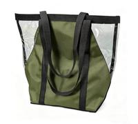 EffiFish Women's Clear PVC Tote Bag 40x30cm Lightweight Design | Lightweight portable design, extended shoulder straps, comfortable hand carry, black red yellow green colors