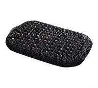 EffiFish Wooden Bead Car Armrest Pad With Anti-Slip Base, Breathable Cooling Mat For Summer Driving Comfort, Fit 31X21cm(Black)