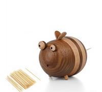 EffiFish Wooden Bee for toothpick Box Natural Black Walnut Wooden Bee