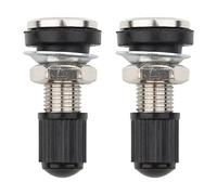 Effitnee 2pcs Tyre valve rim valves with dust caps, Tubeless valve metal valve shafts for car motorcycle tyres