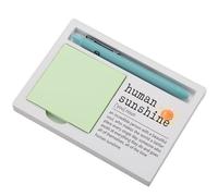 EFFJNSG Human Sunshine Sticky Note Holder for Desk, Inspirational Gift for Teacher, Coworker, Nurse, Social Worker, Positive Message Office Accessory, Self-Stick Note Pad Organizer for Women EDP223