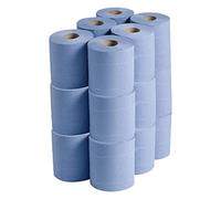 Efforias 18 X Blue CENTREFEED Rolls 2 PLY Paper Towels Hand Towel Tissue Premium Quality Wall Mounted Lockable Rolls