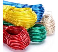 Efforias 25m Washing Line Rope Strong Steel Core 3.5mm thickness Indoor Outdoor Heavy Duty Weather Resistant PVC Laundry Clothes line Assorted Colour
