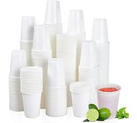 Efforias 500 X White Plastic Cups, 7oz Plastic Glasses for Party, Wedding, Cocktails, Christmas Party Cups, Cold Party Drinking Cups