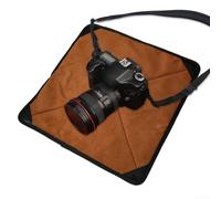 EfforPrac Self-Adhesive Velvet Camera Wrap 40x40cm Dust Scratch Proof | Reusable layer, no left, secure fit, easy apply remove, dark brown hue
