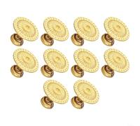 EfforPrac Solid Zinc Alloy Drawer Knobs Vintage Radial Fluted Design(10) | Radial ribbed fluting, dot moldings, traditional antique mix modern luxury, artisanal home decor touch